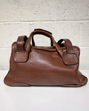 Load image into Gallery viewer, Vintage Brown Leather Overnight Bag