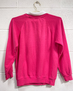 Vintage Pink Sweatshirt with Bouquet (M)
