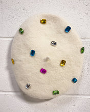Load image into Gallery viewer, Jeweled Beret in Cream