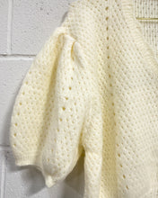 Load image into Gallery viewer, Cream Knit Blouse with Buttons (XL)