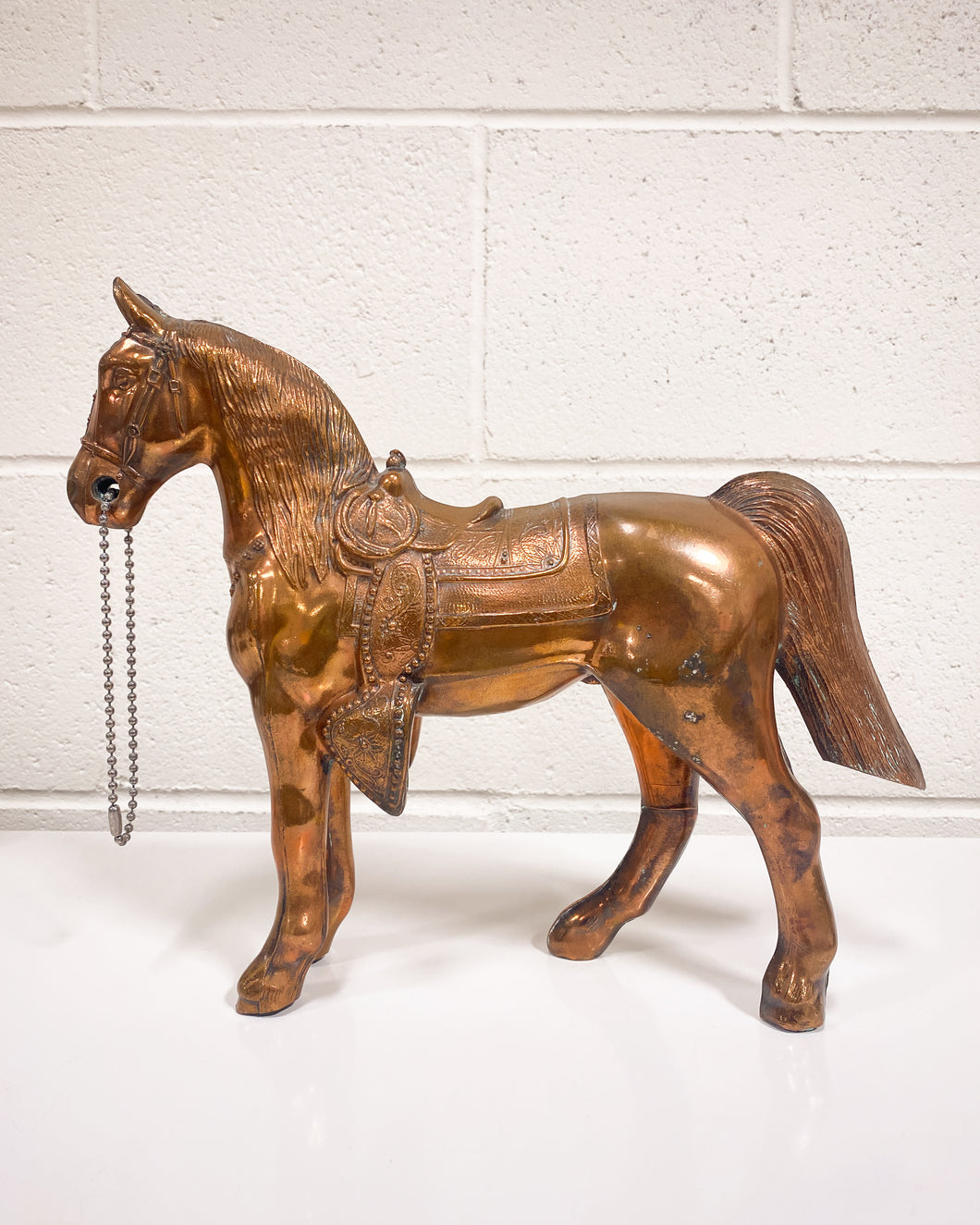 Vintage Copper Horse Figurine