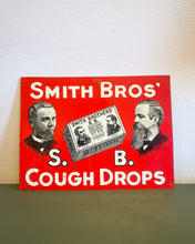 Load image into Gallery viewer, Vintage Smith Bros Cough Drops Metal Sign