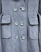 Load image into Gallery viewer, Vintage Grey Wool Coat with Fur Detail

