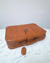 Load image into Gallery viewer, Vintage Faux Brown Leather Suitecase - Large