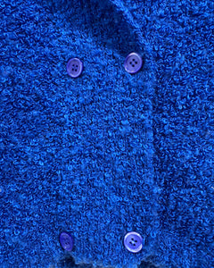 Vintage Blue Nubby Waist Jacket (S)