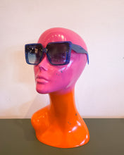 Load image into Gallery viewer, Blue Rectangular Sunnies