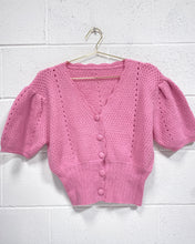 Load image into Gallery viewer, Pink Knit Blouse with Buttons (L)