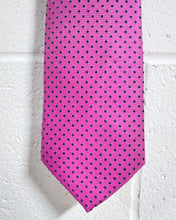 Load image into Gallery viewer, Pink Tie with Black Dots