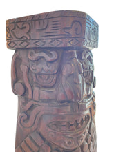 Load image into Gallery viewer, Hand Carved Iron Wood Aztec Totem