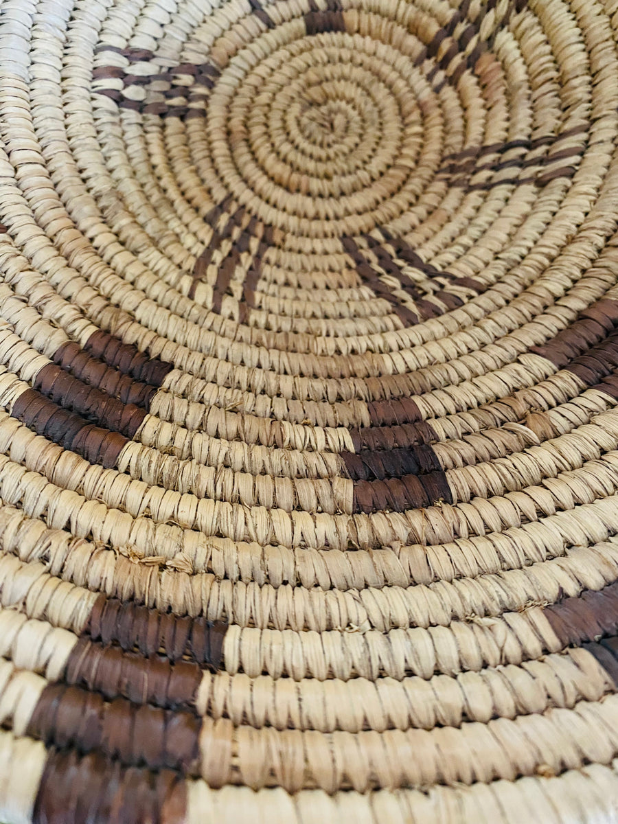 Native American Woven Reed Basket with Rectangles – Sunbeam Vintage