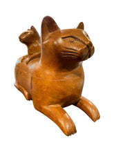 Load image into Gallery viewer, Wood Carved Cat Box