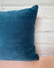 Load image into Gallery viewer, Small Rectangular Jeweled Tone Teal Pillow