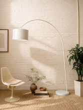 Load image into Gallery viewer, Shiny White Arc Lamp