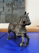 Load image into Gallery viewer, Antique French Horse Statue Casted metal Silverplated