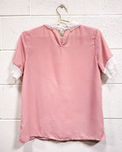 Load image into Gallery viewer, Pink Blouse with Sheer Collar (L)
