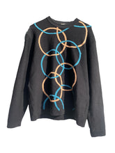 Load image into Gallery viewer, Verri Italian Sweater with Blue and Orange Circle Pattern
