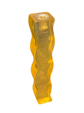 Load image into Gallery viewer, Fun Post Modern Yellow Lucite Candle Holder