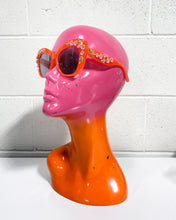 Load image into Gallery viewer, Orange Cat Eye Sunnies with Floral Detail