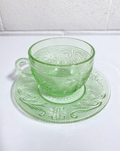 Load image into Gallery viewer, Depression Glass Coffee Cup and Saucer