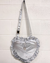 Load image into Gallery viewer, Oversized Silver Heart Bag
