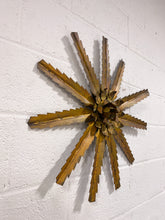 Load image into Gallery viewer, Vintage Gilt Metal Sunburst Wall Hanging