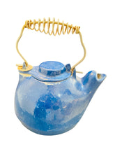 Load image into Gallery viewer, Blue Enamel over Cast Iron Kettle