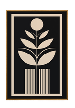 Load image into Gallery viewer, Black Abstract Floral Art Print