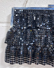 Load image into Gallery viewer, Black Bead Mesh Evening Bag
