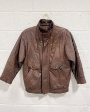 Load image into Gallery viewer, Vintage Brown Leather Jacket (XXL)