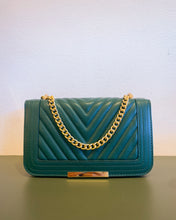 Load image into Gallery viewer, Forest Green Quilted Purse