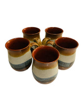 Load image into Gallery viewer, Set of Five Otagiri Stoneware Mug Set