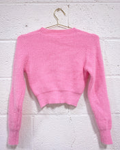 Load image into Gallery viewer, Pink Crop Sweater with Heart (M)