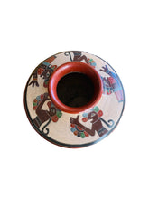 Load image into Gallery viewer, Hand Painted Tribal Figures on a Terra Cotta Pot
