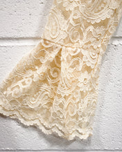 Load image into Gallery viewer, Mock Neck Lace Blouse with Bell Sleeves (XL)