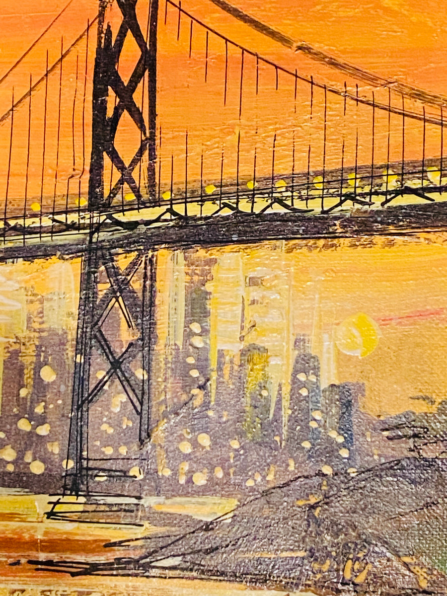 Painting of Golden Gate Bridge – Sunbeam Vintage
