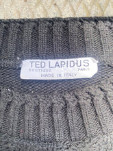 Load image into Gallery viewer, Ted Lapidus in Black Cable Knit Sweater
