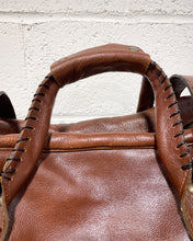 Load image into Gallery viewer, Vintage Brown Leather Overnight Bag