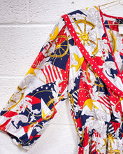 Load image into Gallery viewer, Vintage 1980’s Diane Freis Nautical Dress
