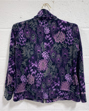 Load image into Gallery viewer, Vintage Velour Sweater with Peacock Feather Motif (M)