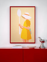 Load image into Gallery viewer, La Cuillère Giclee in Red Frame