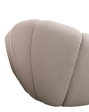 Load image into Gallery viewer, Grey Sculptural Channel-Tufted Curved Modular Sectional Sofa