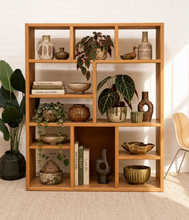 Load image into Gallery viewer, Vintage Modernist Oak Open-Shelf Room Divider Bookcase
