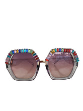 Load image into Gallery viewer, Rainbow Rhinstone on hexagonal frame