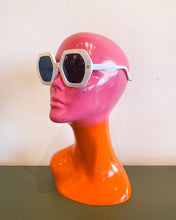 Load image into Gallery viewer, White Sunnies with Black Lenses