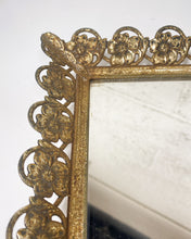 Load image into Gallery viewer, Vintage Ornate Gold Rectangular Mirror Tray