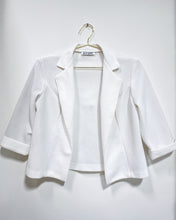 Load image into Gallery viewer, Vintage White Textured Open Blazer