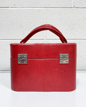 Load image into Gallery viewer, Vintage Red Cosmetics Case - As Found
