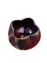 Load image into Gallery viewer, Scalloped Purple Pottery Bowl