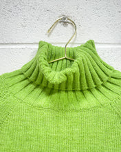 Load image into Gallery viewer, Chartreuse Green Turtleneck Sweater (XL)
