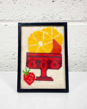 Load image into Gallery viewer, Fruit for Dessert Needlepoint, Framed